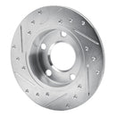 R1 97-00 Audi A8 Front & Rear Drilled & Slotted Silver Brake Rotor Set