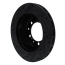 R1 91-97 Porsche 911 Left Rear Drilled & Slotted Black Brake Rotor