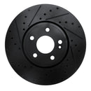R1 19-26 Mercedes-Benz A220 Front Left Drilled & Slotted Black Brake Rotor