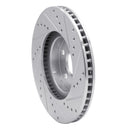 R1 00-10 Pontiac Vibe Front Left Drilled & Slotted Silver Brake Rotor