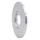 R1 76-81 Toyota Celica Front Left Drilled & Slotted Silver Brake Rotor