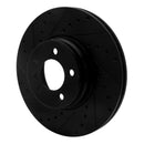 R1 03-05 Land Rover Range Rover Front Left Drilled & Slotted Black Brake Rotor