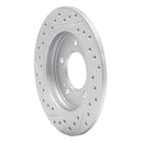 R1 17-25 Hyundai Veloster Rear Right Drilled & Slotted Geo-Carbon Rotor