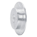 R1 94-98 Nissan 240SX Rear Right Drilled & Slotted Silver Brake Rotor