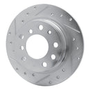 R1 69-81 BMW 2800 Rear Left Drilled & Slotted Silver Brake Rotor