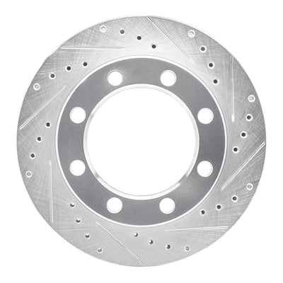 R1 80-94 Ford F-250 4WD (Excl Super Duty) Front Right Drilled & Slotted Silver Brake Rotor