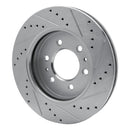 R1 09-09 Ford F-150 RWD Front Left Drilled & Slotted Silver Brake Rotor