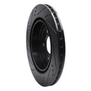 R1 05-11 Cadillac CTS Rear Right Drilled & Slotted Black Brake Rotor