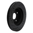 R1 93-02 Chevrolet Prizm Front Right Drilled & Slotted Black Brake Rotor