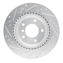 R1 08-13 BMW 125i Rear Drilled & Slotted Silver Brake Rotor Set