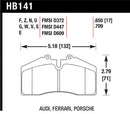 Hawk 1986-1991 Porsche 928 CS DTC-30 Front Brake Pads