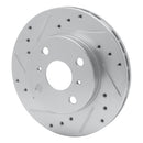 R1 90-91 Toyota Celica Front Left Drilled & Slotted Silver Brake Rotor