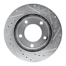 R1 74-80 InternatIonal Scout II Front Drilled & Slotted Silver Brake Rotor Set