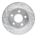 R1 93-97 Ford Thunderbird Front & Rear Drilled & Slotted Silver Brake Rotor Set