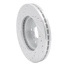 R1 91-92 Lexus LS400 Front Right Drilled & Slotted Silver Brake Rotor