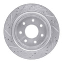 R1 12-14 Ford F-150 RWD Rear Right Drilled & Slotted Silver Brake Rotor