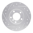 R1 13-16 Mini Cooper Countryman Rear Drilled & Slotted Silver Brake Rotor Set
