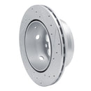 R1 02-06 Dodge Sprinter 3500 Rear Left Drilled & Slotted Silver Brake Rotor