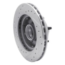 R1 1983-1997 Ford AEROSTAR Front Right Drilled & Slotted Silver Brake Rotor
