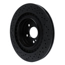 R1 08-15 Mercedes-Benz C63 AMG Rear Drilled & Slotted Black Brake Rotor