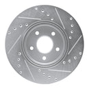 R1 01-08 Ford Mondeo (Mexico) Front Left Drilled & Slotted Silver Brake Rotor