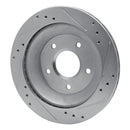 R1 1985-1992 Chevrolet Camaro Rear Left Drilled & Slotted Silver Brake Rotor