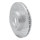 R1 03-18 Porsche Cayenne Front Drilled & Slotted Silver Brake Rotor Set