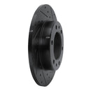 R1 81-85 Toyota 4Runner Front Right Drilled & Slotted Black Brake Rotor