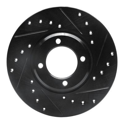 R1 63-86 Ford Cortina Front Right Drilled & Slotted Black Brake Rotor