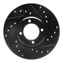 R1 63-86 Ford Cortina Front Right Drilled & Slotted Black Brake Rotor