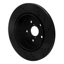 R1 13-20 Subaru WRX Front & Rear Drill/Slot Black Rotors w/Optimum Pads