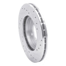 R1 80-08 Audi 4000 Front Left Drilled & Slotted Silver Brake Rotor