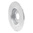 R1 17-20 Acura MDX Rear Drilled & Slotted Silver Brake Rotor Set