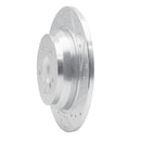 R1 07-13 Mercedes-Benz CL550 Rear Right Drilled & Slotted Silver Brake Rotor