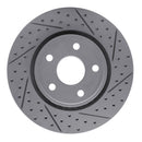 R1 11-22 Dodge Durango Front Right Drilled & Slotted Geo-Carbon Rotor