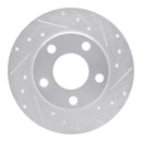 R1 99-05 Audi A6 Quattro Rear Right Drilled & Slotted Silver Brake Rotor