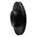 R1 12-21 BMW 330i Front Drilled & Slotted Black Brake Rotor Set