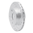 R1 90-91 Toyota Celica Front Right Drilled & Slotted Silver Brake Rotor