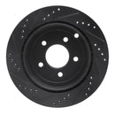 R1 95-97 Ford Ranger (USA/Canada) Front Right Drilled & Slotted Black Brake Rotor