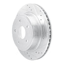R1 04-06 Dodge Ram 1500 Pickup Rear Left Drilled & Slotted Silver Brake Rotor