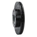 R1 92-98 Lexus SC300 Front Left Drilled & Slotted Black Brake Rotor