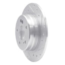R1 90-95 Mercedes-Benz SL500 Rear Right Drilled & Slotted Silver Brake Rotor