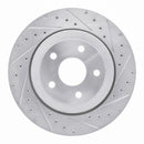 R1 06-10 Jeep Grand Cherokee Front & Rear Drilled & Slotted Silver Brake Rotor Set