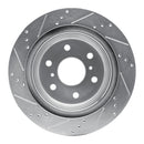 R1 07-20 Cadillac Escalade ESV Rear Right Drilled & Slotted Silver Brake Rotor