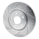 R1 12-25 Chrysler Grand Caravan Front Left Drilled & Slotted Silver Brake Rotor
