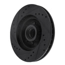 R1 71-81 Chrysler New Yorker Front Right Drilled & Slotted Black Brake Rotor