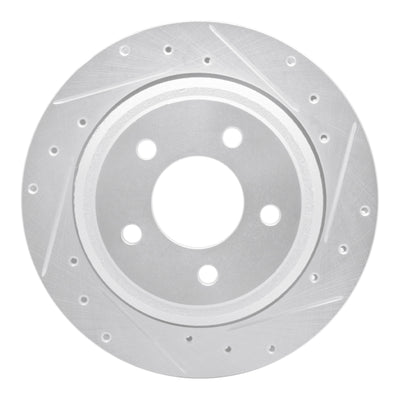 R1 10-11 Ford Ranger (USA/Canada) Rear Right Drilled & Slotted Silver Brake Rotor