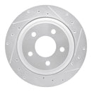 R1 10-11 Ford Ranger (USA/Canada) Rear Right Drilled & Slotted Silver Brake Rotor