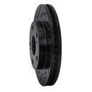 R1 92-01 Toyota Camry Front Left Drilled & Slotted Black Brake Rotor