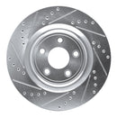 R1 14-21 Jaguar XJ Front & Rear Drilled & Slotted Silver Brake Rotor Set